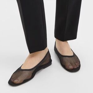Theory Black Mesh Women's Flats